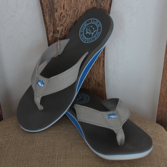 mens southern tide flip flops